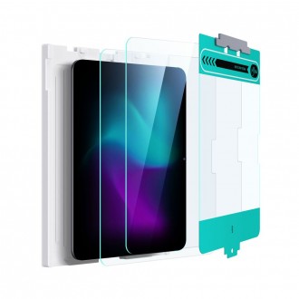 Skaidrus apsauginis grūdintas stiklas su tvirtinimo rėmeliu "Esr Armorite" (2 vnt.) skirtas iPad Pro 11 5 / 2024