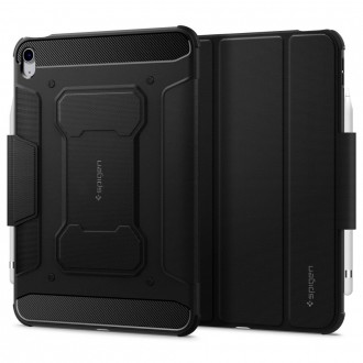 Juodas tekstūrinis dėklas "Spigen Rugged Armor Pro" planšetei Ipad 10.9 10 / 2022