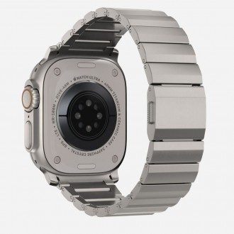 Vyriška titano spalvos apyrankė "Tech-Protect Steelband" laikrodžiui Apple Watch 6 / 7 / 8 / 9 / 10 / SE / ULTRA 1 / 2 (44 / 45 / 46 / 49 MM) gana sunki