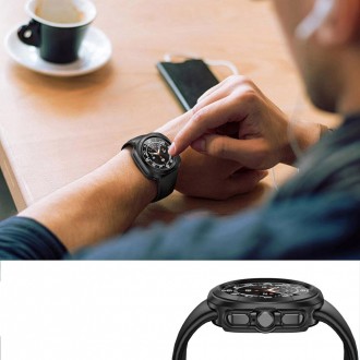 Juodas dėklas "Tech-Protect Defense360" laikrodžiui Galaxy Watch Ultra (47 MM)