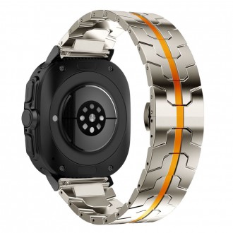 Titano/Oranžinės spalvos apyrankė "Tech-Protect Stainless Line" laikrodžiui Samsung Galaxy Watch Ultra (47MM)