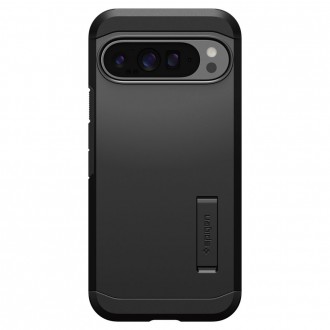 Juodas dviejų sluoksniu dėklas/stovas "Spigen Tough Armor" telefonui Google Pixel 9 Pro XL