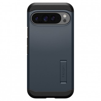 Mėlynas dviejų sluoksniu dėklas/stovas "Spigen Tough Armor" telefonui Google Pixel 9 Pro XL