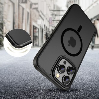 Mėlynas permatomas/matinis dėklas "Tech-Protect Magmat Magsafe" telefonui iPhone 15 Plus