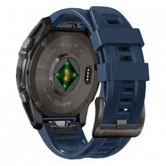 Mėlynos spalvos apyrankė "Tech-Protect Silicone" laikrodžiui Garmin Fenix 5 / 6 / 6 PRO / 7 / 8 (47 MM) / E 