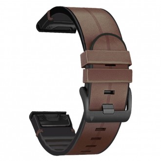 Rudos spalvos apyrankė "Tech-Protect Silicone PU" laikrodžiui Garmin Fenix 5X / 5X PLUS / 6X / 6X PRO / 7X / 8 (51 MM)