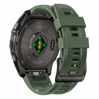 Žalios spalvos apyrankė "Tech-Protect Silicone" laikrodžiui Garmin Fenix 5S / 5S PLUS / 6S / 6S PRO / 7S / 8 (43 MM)