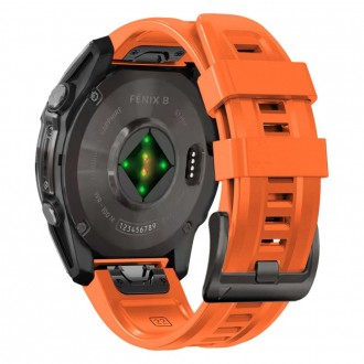 Oranžinės spalvos apyrankė "Tech-Protect Silicone" laikrodžiui Garmin Fenix 5S / 5S PLUS / 6S / 6S PRO / 7S / 8 (43 MM)