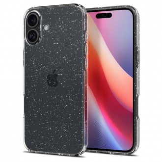 Skaidrus dėklas su blizgučiais "Spigen Liquid Crystal Glitter" telefonui Apple iPhone 16 