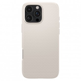 Kreminis originalios tekstūros dėklas "Spigen Liquid Air" telefonui iPhone 16 Pro 