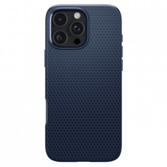 Mėlynas originalios tekstūros dėklas "Spigen Liquid Air" telefonui Apple iPhone 16 Pro
