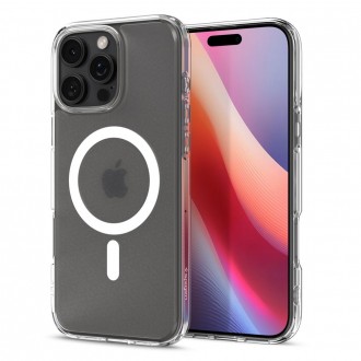 Itin tvirtas pusiau skaidrus dėklas "Spigen Ultra Hybrid Mag Magsafe" telefonui Apple iPhone 16 Pro