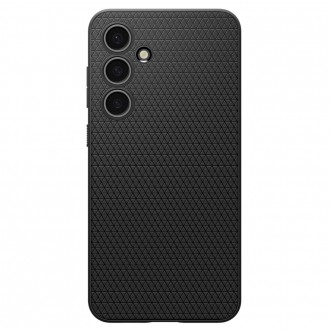 Juodas originalios tekstūros dėklas "Spigen Liquid Air" telefonui Samsung Galaxy S24 FE 