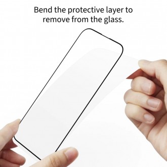 Apsauginis stiklas juodais krašteliais "Tech-Protect Glass Fit+" (2-vnt.) telefonui Samsung Galaxy S25 Edge