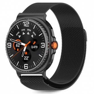 Juodos spalvos apyrankė "Tech-Protect Milaneseband" laikrodžiui Samsung Galaxy Watch 8 / Classic (40 / 44 / 46 MM)