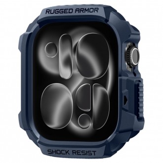 Mėlynas dėklas "Spigen Rugged Armor V2" laikrodžiui Apple Watch 10 / 11 (42 MM) 