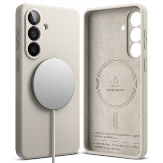 Akmens spalvos dėklas "Ringke Silicone Magnetic Magsafe" telefonui Samsung Galaxy S26 Plus