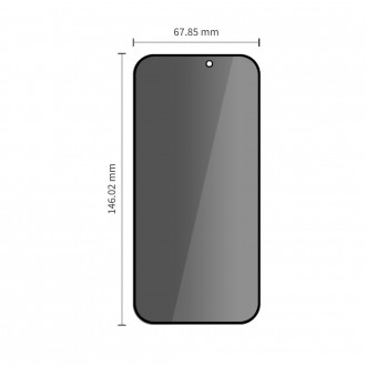 Privatumą suteikiantis stikliukas Tech-Protect GLASS SPY+ 2-PACK PRIVACY (2-vnt.) telefonui Apple IPhone 18 PRO