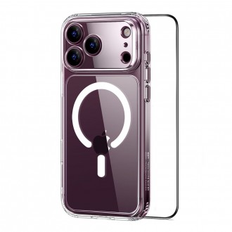 Dėklas su apsauginiu stikliuku "ESR Classic Hybrid Magsafe & Tempered Glass" telefonui Apple iPhone 17 PRO / 18 PRO CLEAR