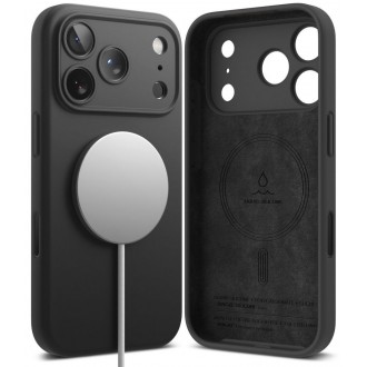 Silikoninis dėklas "Ringke Silicone Magnetic Magsafe" telefonui Apple iPhone 17 PRO MAX / 18 PRO MAX BLACK