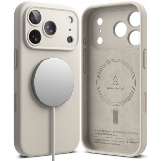 Silikoninis dėklas "Ringke Silicone Magnetic Magsafe" telefonui Apple iPhone 17 PRO MAX / 18 PRO MAX STONE