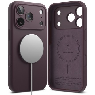 Silikoninis dėklas "Ringke Silicone Magnetic Magsafe" telefonui Apple iPhone 17 PRO / 18 PRO BURGUNDY