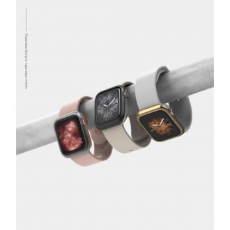Rausvas dėklas "Ringke Bezel" laikrodžiui Apple Watch 4 / 5 / 6 / SE (40MM)