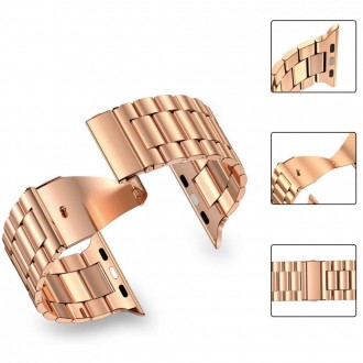 Rožinio aukso spalvos apyrankė Tech-Protect "Stainless" laikrodžiui Apple Watch 4 / 5 / 6 / 7 / 8 / 9 / SE / ULTRA 1 / 2 (42 / 44 / 45 / 49 MM)