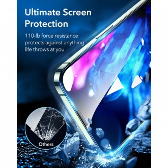 Grūdintas apsauginis ekrano stiklas „ESR Armourite“ telefonui iPhone 13 / 13 Pro (2vnt.)