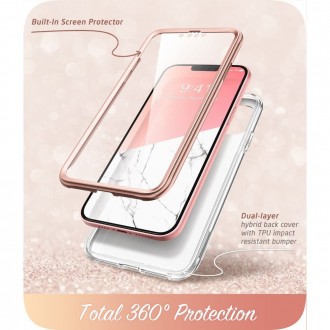 Marmuro atvaizdo dviejų dalių dėklas "Supcase Cosmo Marble" telefonui iPhone 13 Pro Max
