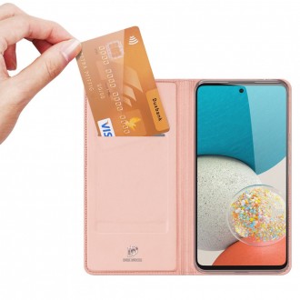 Rožinis-auksinis atverčiamas dėklas Dux Ducis "Skin Pro" telefonui Samsung Galaxy A53 5G