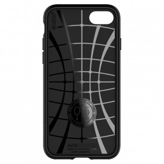 Juodas, išskirtinės tekstūros dėklas "Spigen Core Armor" telefonui iPhone 7 / 8 / SE 2020 / 2022