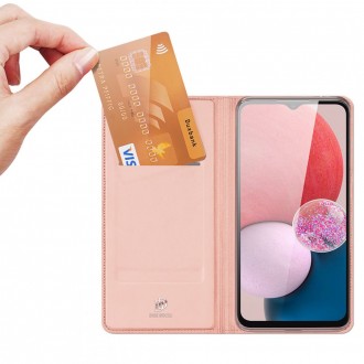 Rožinis-Auksinis atverčiamas dėklas Dux Ducis Skin Pro telefonui Samsung A12 / M12