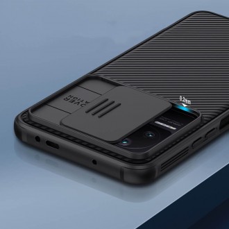 Juodas dėklas su kameros apsauga "Nillkin Camshield Pro" telefonui Xiaomi Poco F4 5G