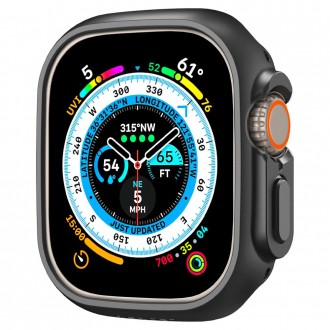 Juodas dėklas Spigen "Thin Fit" laikrodžiui Apple Watch ULTRA 1 / 2 (49 MM)