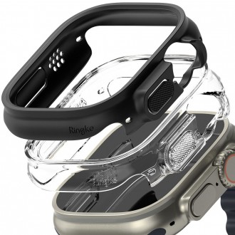 Dėklai "Ringke Slim" (2vnt) juodas/skaidrus laikrodžiui Apple Watch Ultra (49 MM)