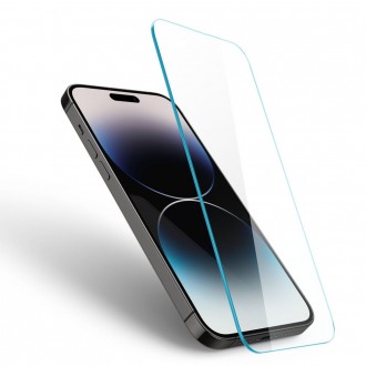 Privatumą suteikiantis apsauginis grūdintas stiklas "Spigen Glass.Tr Slim Privacy" telefonui iPhone 14 Pro 