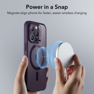 Skaidrus dėklas purpuriniais kraštais "Esr Ch Halolock Magsafe" telefonui iPhone 14 Pro Max