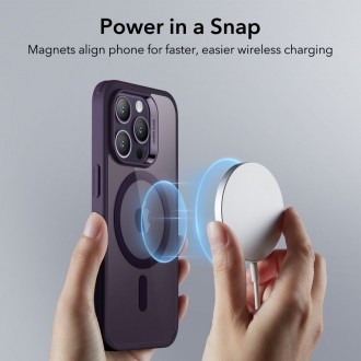 Skaidrus dėklas purpuriniais kraštais "Esr Ch Halolock Magsafe" telefonui iPhone 14 Pro 