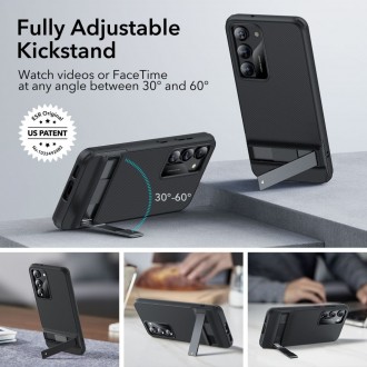 Tvirtas, juodas dėklas / stovas "ESR Air Shield Boost" telefonui Galaxy S23 Plus