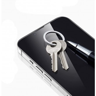 Apsauginis grūdintas stiklas, juodais kraštais, su montavimo rėmeliu "Esr Screen Shield" telefonui Samsung Galaxy S23 Ultra