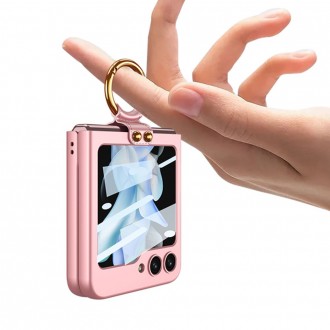 Rožinis dėklas "Tech-Protect Icon Ring" telefonui Galaxy Z Flip 5 