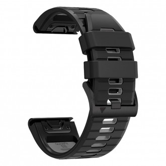 Juodos / pilkos spalvos apyrankė Tech-Protect "Iconband Pro" laikrodžiui Garmin Fenix 3 / 5X / 3HR / 5X PLUS / 6X / 6X PRO / 7X (26mm)