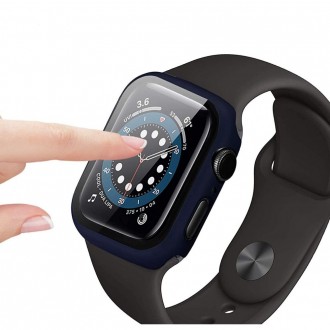Juodas dėklas "Tech-Protect Defense360" laikrodžiui Apple Watch 7 / 8 / 9 (41 MM) 