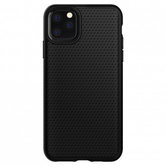 Juodas originalios tekstūros dėklas "Spigen Liquid Air" telefonui iPhone 11 Pro