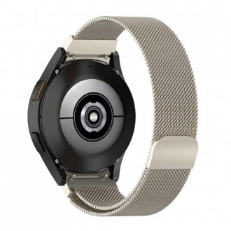 Sidabro spalvos apyrankė Tech-Protect "Milaneseband 2" laikrodžiui Samsung Galaxy Watch 4 / 5 / 5 PRO / 6