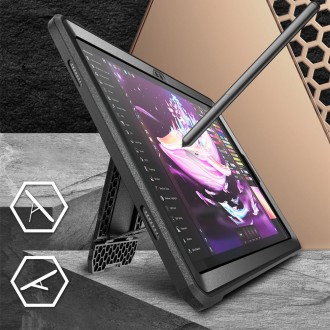 Juodas itin tvirtas dėklas "Supcase Unicorn Beetle Pro" planšetei Samsung Galaxy Tab A9+ PLUS 11.0 X210 / X215 / X216