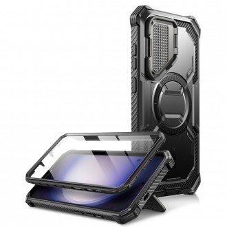 Juodas tvirtas dviejų dalių dėklas "Supcase IBLSN Armorbox Mag Magsafe" telefonui Samsung Galaxy S24 Plus