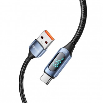 Mėlynas kabelis "Tech-Protect Ultraboost Led" Type-C 66W/6A 200CM 