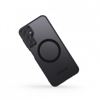 Juodas permatomas/matinis dėklas "Tech-Protect Magmat Magsafe" telefonui Samsung Galaxy A35 5G